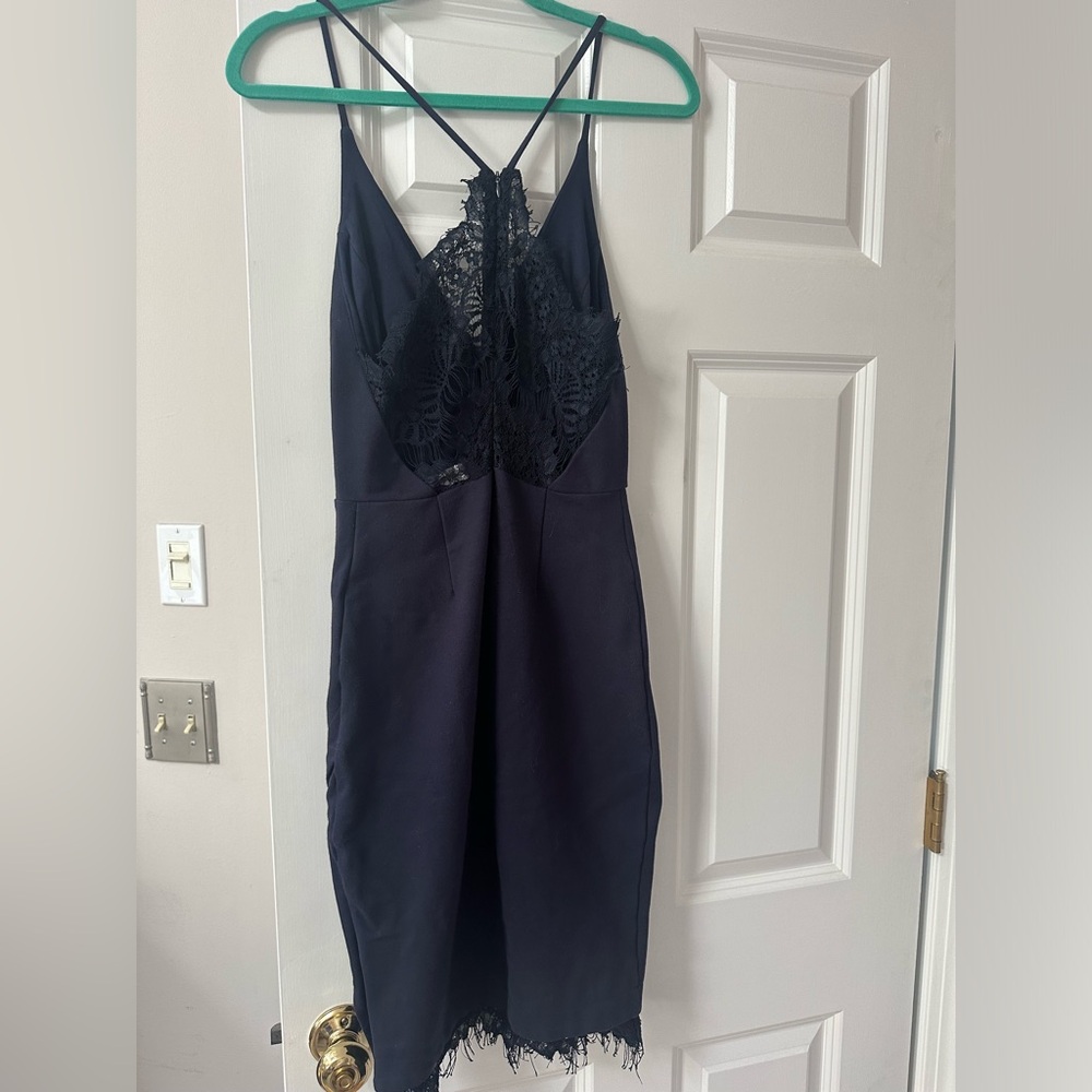 Dark blue mini dress